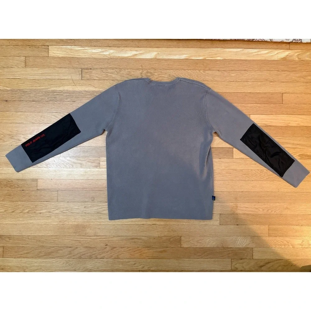 Vintage Polo Jeans Co Ralph Lauren Y2K Elbow Patch Sweater